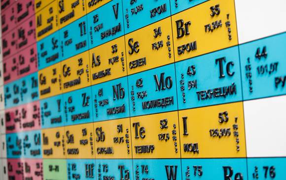 Det periodiske system på russisk.