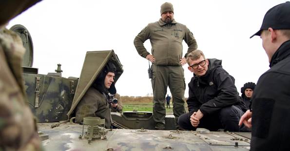 Fungerende forsvarsminister Troels Lund Poulsen på besøg i Odessa