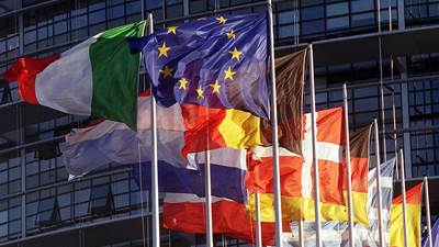 Flag foran EU
