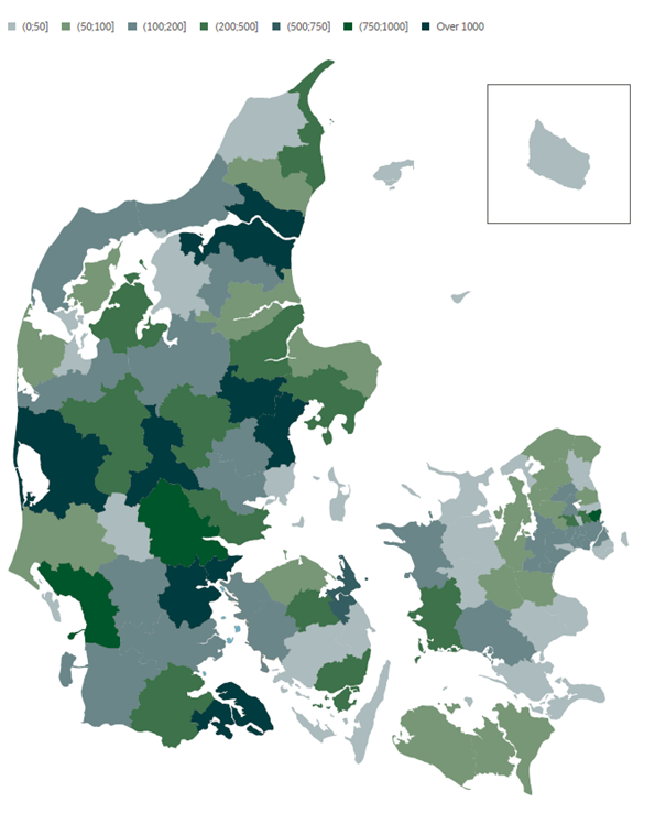 Danmarks kort