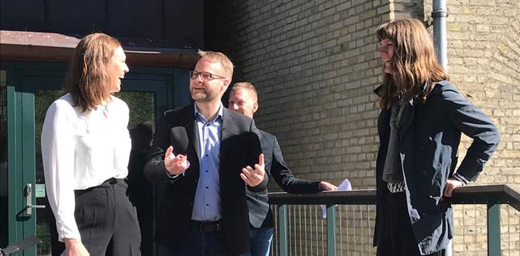 Undervisningsminister Merete Riisager besøger Roskilde Gymnasium