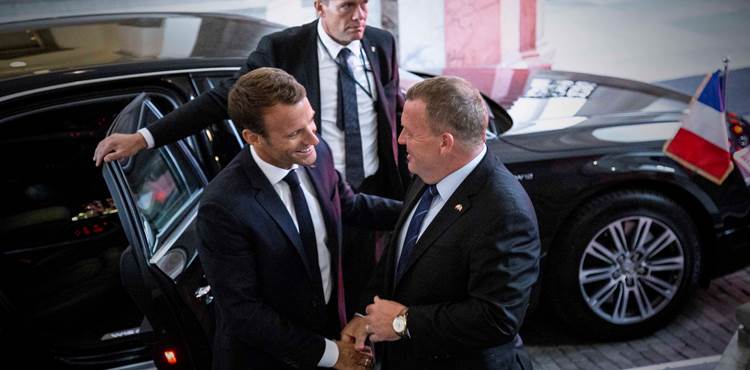 Emmanuel Macron og Lars Løkke Rasmussen