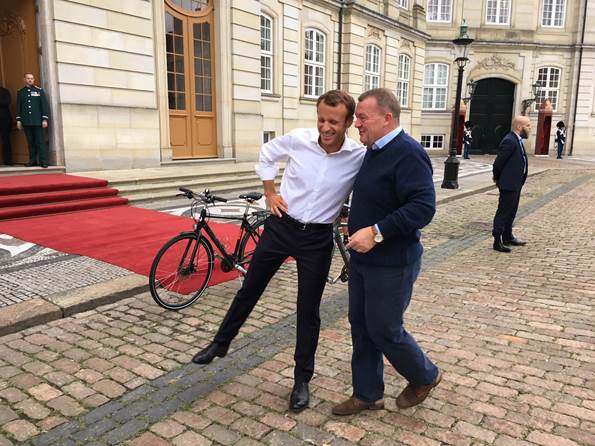 Emmanuel Macron og Lars Løkke Rasmussen