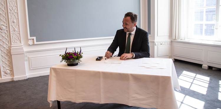 Klima-, energi- og forsyningsminister Dan Jørgensen i Spejlsalen